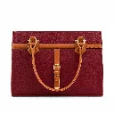 Burgundy Leather Satchel with Tan Trim.webp