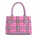 Pink Plaid Dior Tote with Lavender Accents.webp
