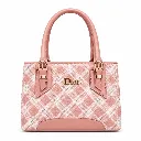 Pastel Pink Plaid Designer Handbag.webp